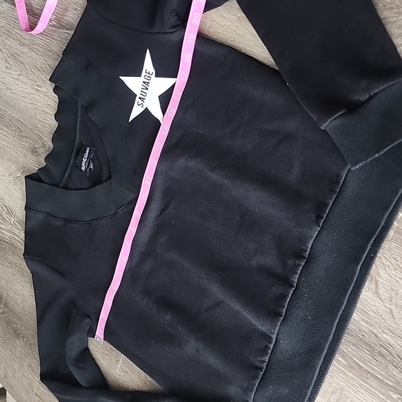 ELLANDEMM Sauvage Star V-Neck Sweatshirt S/M Black & White - Picture 5 of 7